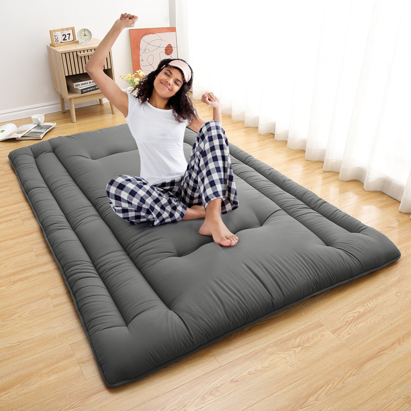 105gsm 100% Polyester Brushed Fabric Sponge Tatami Mat Japanese Style Plain Color Soft Durable Floor Mat Comfortable Home Mat