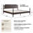 King Size Solid Wood Platform Bed Frame with Headboard & Footboard, 12 Strong Slats Base, Central Metal Legs, No Box Spring Needed, Easy Assembly, Anti-Noise & Slip-Free, Dark Roast Oak Finish-1234471720-1234471726