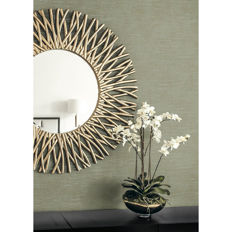 Rouleau de papier peint métallique L 33 pi x l 20,5 po, Olive métallique