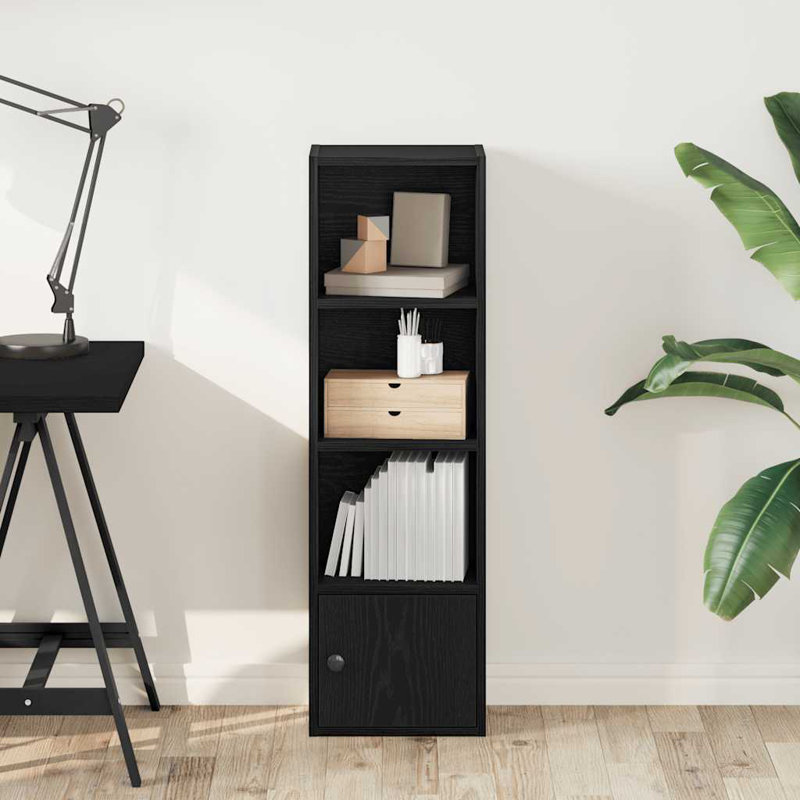 Conary 31cm W Bookcase, Black Oak, (4 Shelves) 102cmH x 31cmW x 24cmD