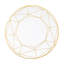 Gem Cut Gold Bone China Dinner Plate