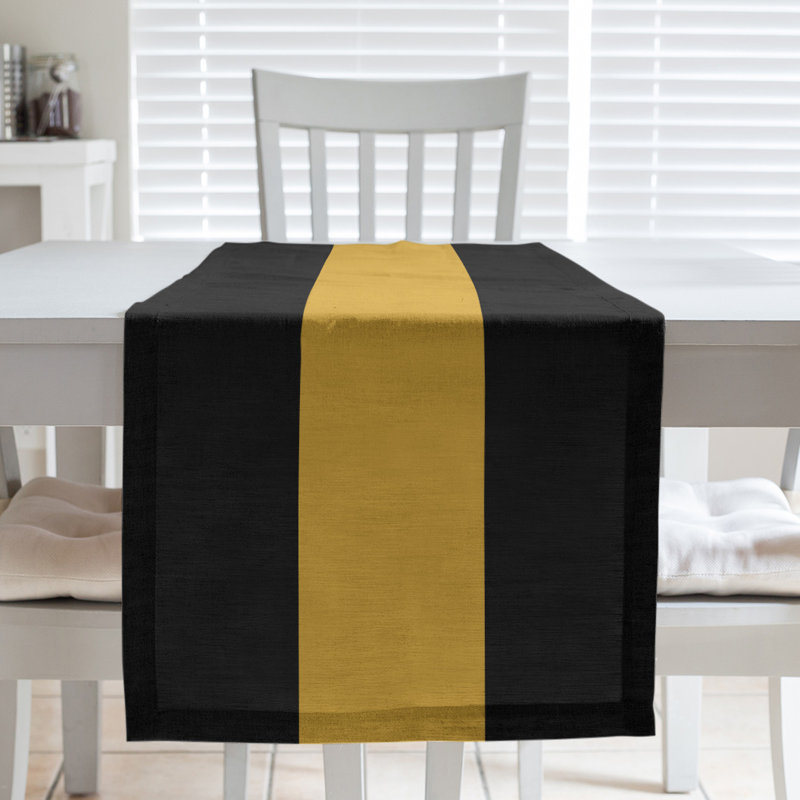 Cleveland Throwback Football Stripes Table Runner, 90" L x 16" W, Cotton Blend
