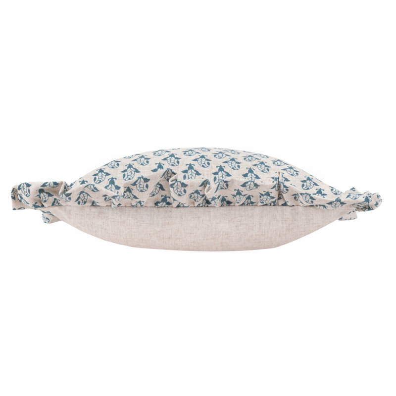 Floral Square Cushion Cover, Blue