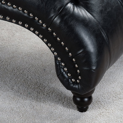 Chaise longue sans accoudoirs touffetée