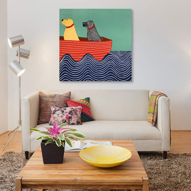 Friendship 2a by Stephen Huneck - Wrapped Canvas Print, 66.04 cm H x 66.04 cm W x 3.175 cm D