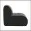 Luxueux canapé en velours noir sans accoudoirs, parfait pour une élégance moderne et une assise confortable