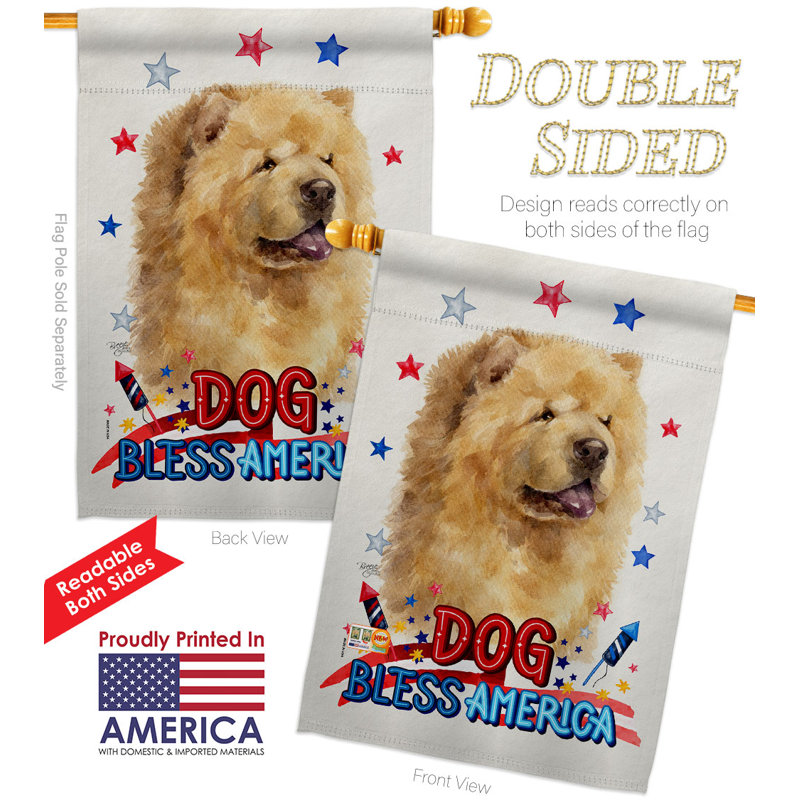 Drapeau de maison patriotique en polyester 3 faces 2 x 2 pi