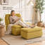 Ensemble de fauteuil d'appoint et de repose-pieds 33 po en mousse viscoélastique à compression - repose-pieds sans cadre avec assise profonde sans assemblage requis-2100701729
