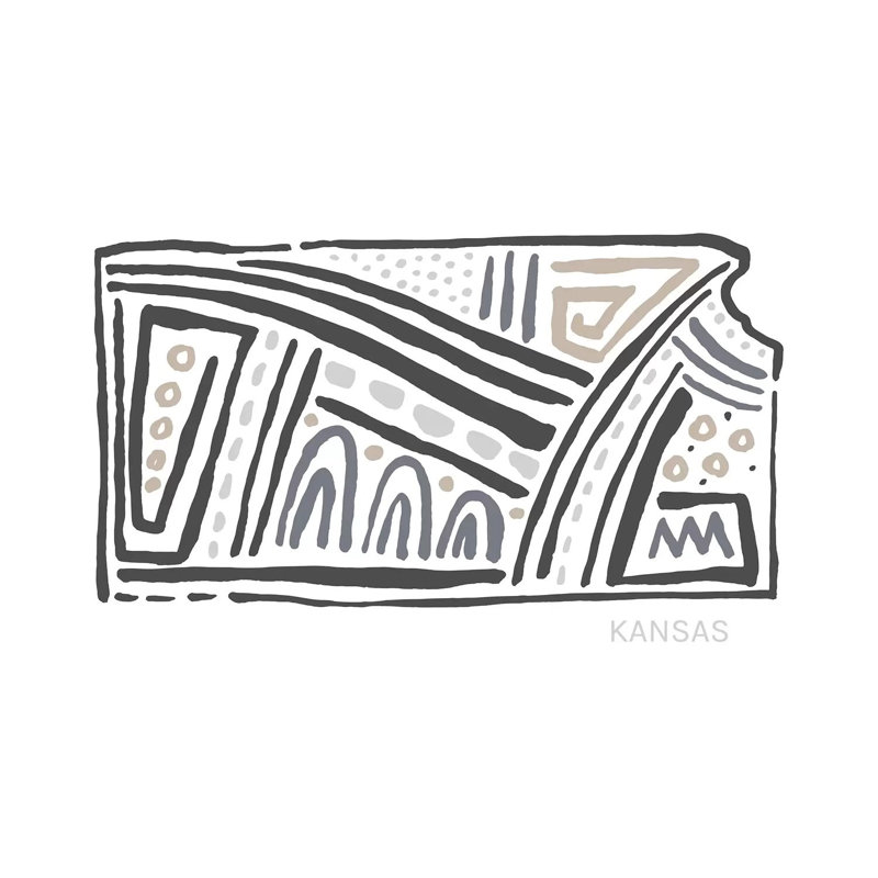 " Kansas " by Statement Goods Painting Print, 8" H x 12" W x 0.75" D