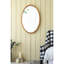 Miroir de salle de bain ovale à cadre en bois