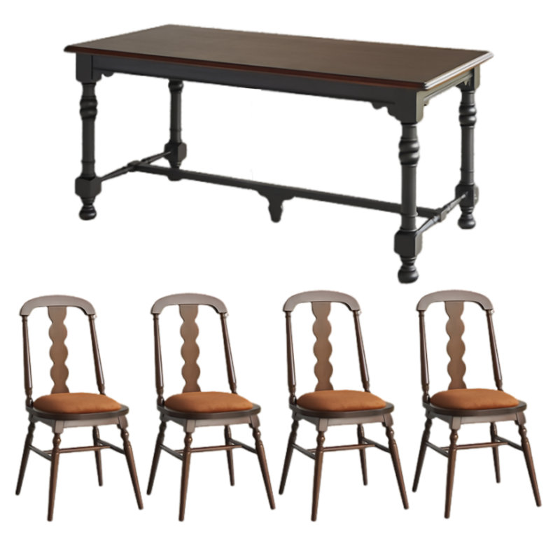 Ensemble de salle à manger 5 pièces French Retro, H 30,31 po x L 62,99 po x l 35,43 po