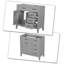 Base de meuble-lavabo simple moderne 35,05 po avec tablettes réglables et armoires, tiroirs, pieds en bois robustes