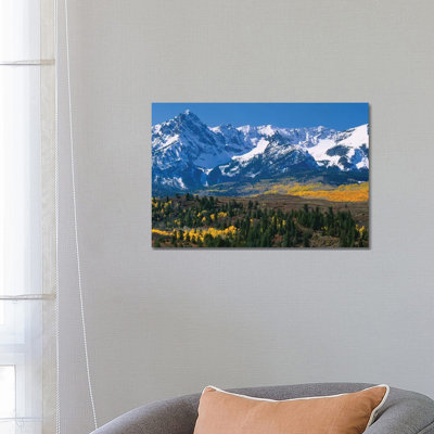Mountains Covered In Snow, Sneffels Range, Colorado, USA 1 Piece Wrapped Canvas Wall Art