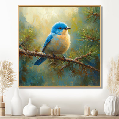 Cheery Bluebird In The Pines I - Bird Wall Art