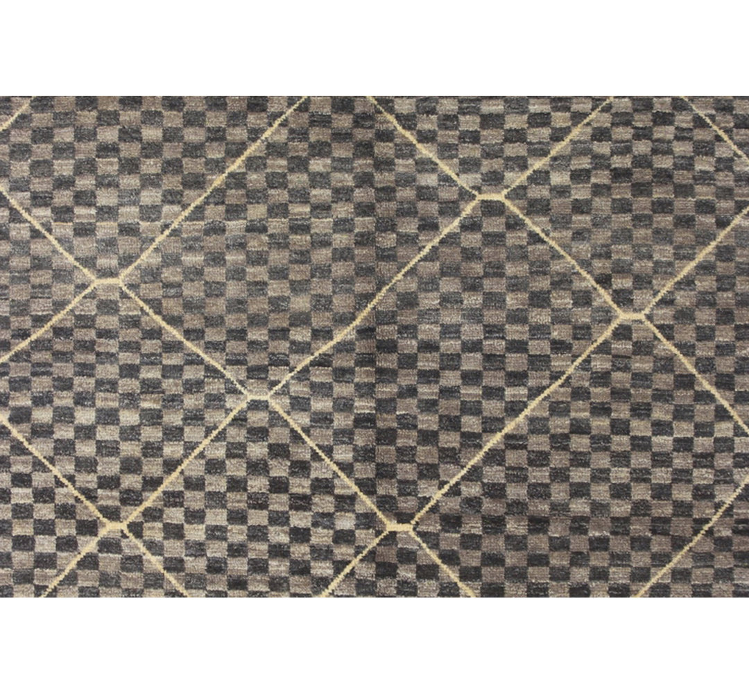 Geometric Hand Knotted 172cm X 255cm Area Rug
