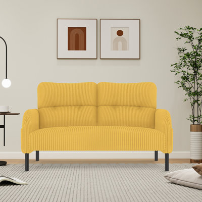 47" Corduroy Fabric Upholstered Loveseat