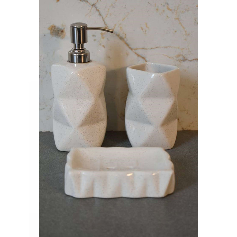 Sindri White Bathroom Set Of 3