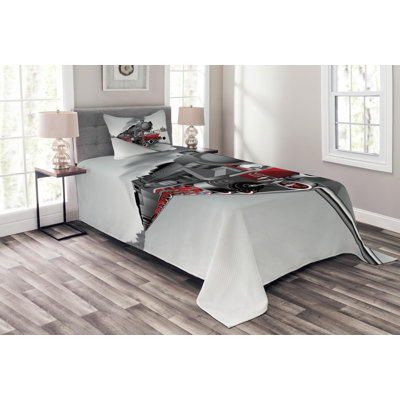 Steam Engine Industrial Toile Coverlet