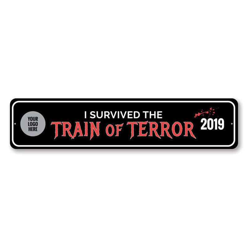 Panneau en aluminium Train of Terror, H 6 po x l 24 po x P 0,06 po