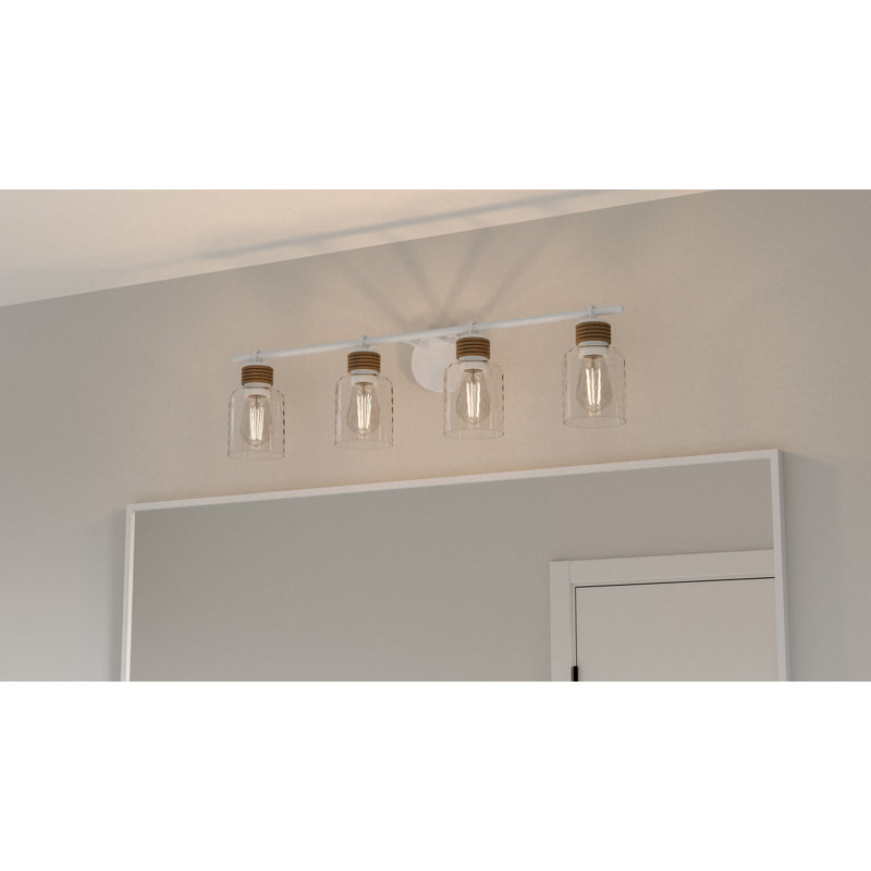 Baltic 4-Light Matte White Bath Light