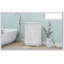 Armoire de rangement blanche en coin avec tablette réglable