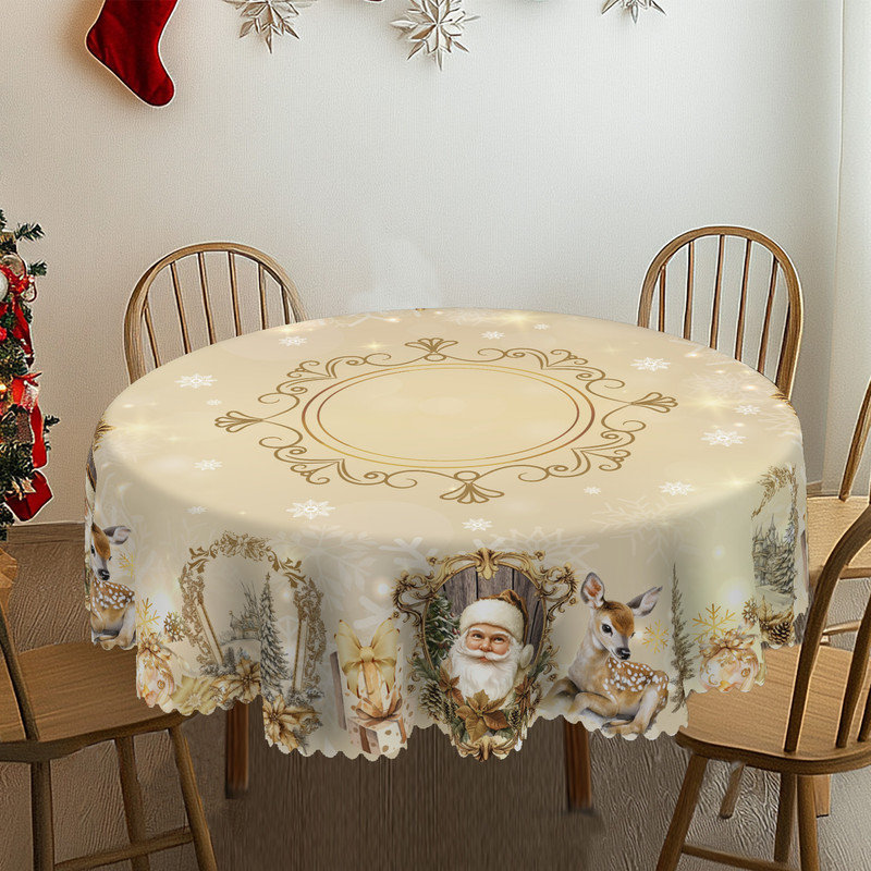 Nappe lavable en polyester de Noël