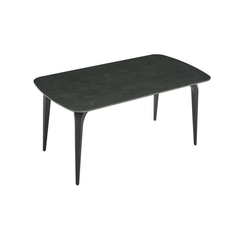 Tables de salle à manger modernes peu encombrantes, pierre frittée durable et conception en métal pour la cuisine