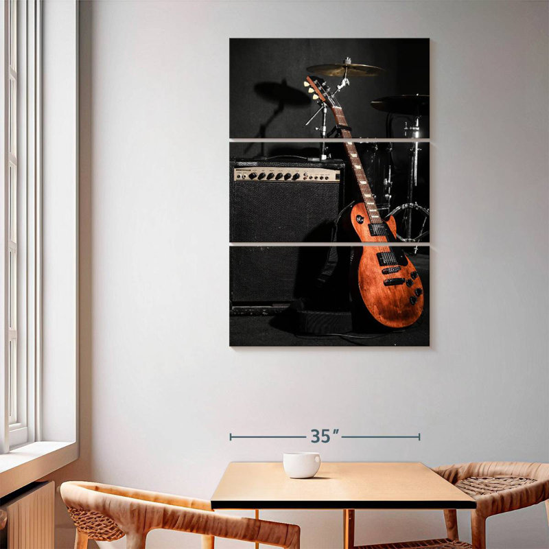 Abarca, bande d'instruments de musique, H 65 po x l 42 po