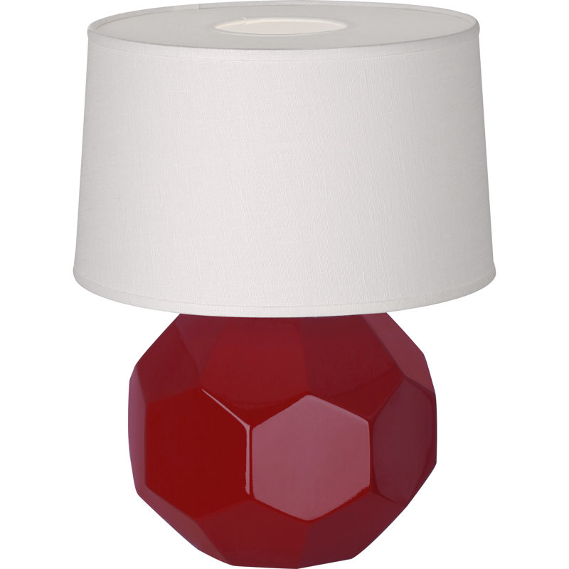 Franklin Table Lamp, 16.5" H x 12.5" W x 12.5" D, Oxblood
