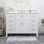 Ensemble de meuble-lavabo simple 49 po avec plateau en marbre Cristba-2134345790