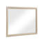 Miroir de commode Hadly, conception encadrée, style maison de campagne, bois beige 38 po x 51 po