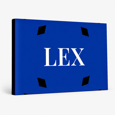 Lexington Luxury Diamond Monogram — Black Royal Blue White