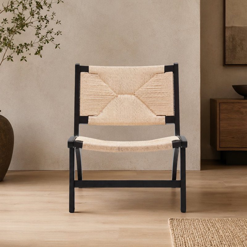 Fauteuil d'appoint rembourré Kraemer, Noir