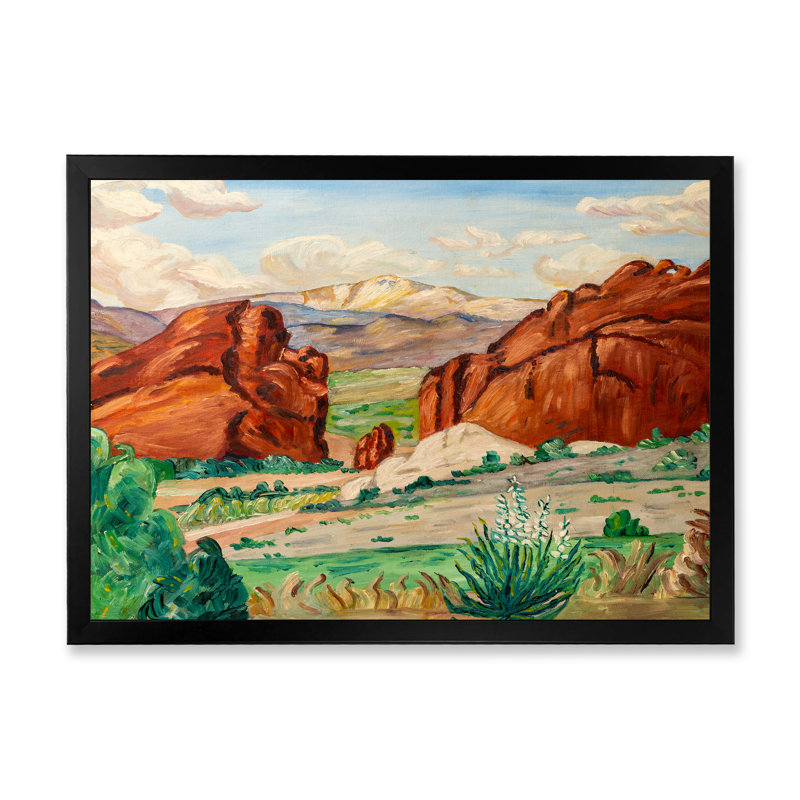 «Grand Canyon Under Blue Sky», reproduction sur toile, Cadre noir, H 8 po x l 12 po x P 1 po