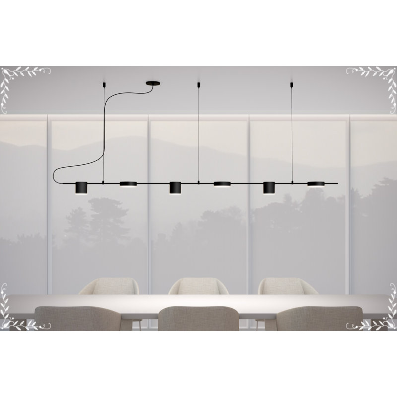 Counterpoint 4 - Light LED Kitchen Island Pendant, Satin Black