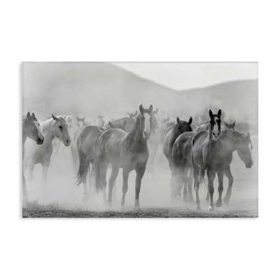 Art mural sur toile "Courir un cheval" par Kim Allen