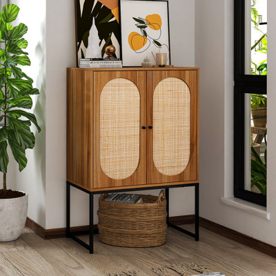 Armoire de rangement de salon en rotin de 40,95 po Bulverde