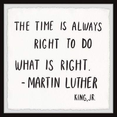 Fryman What Is Right Framed Print