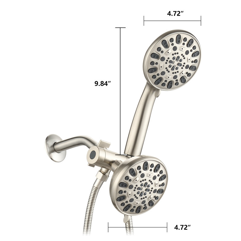 Dual Shower Head 1.8 GPM GPM, Brushed Nickel 