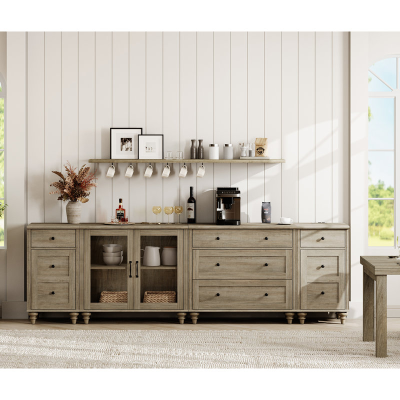 Buffet 100,8 po Abinaash, Gris délavé