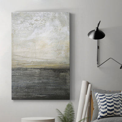 Misty Landscape I, toile tendue avec châssis de qualité supérieure - prête à être accrochée