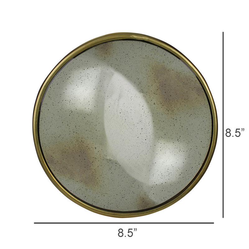 Convex Mirror, Brass - Sm