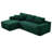 Boneless 106.5" L-shaped Corduroy Upholstered 3-seat Lounge Sofa With Chaise, No Assembly Required-1261621760-1261621790