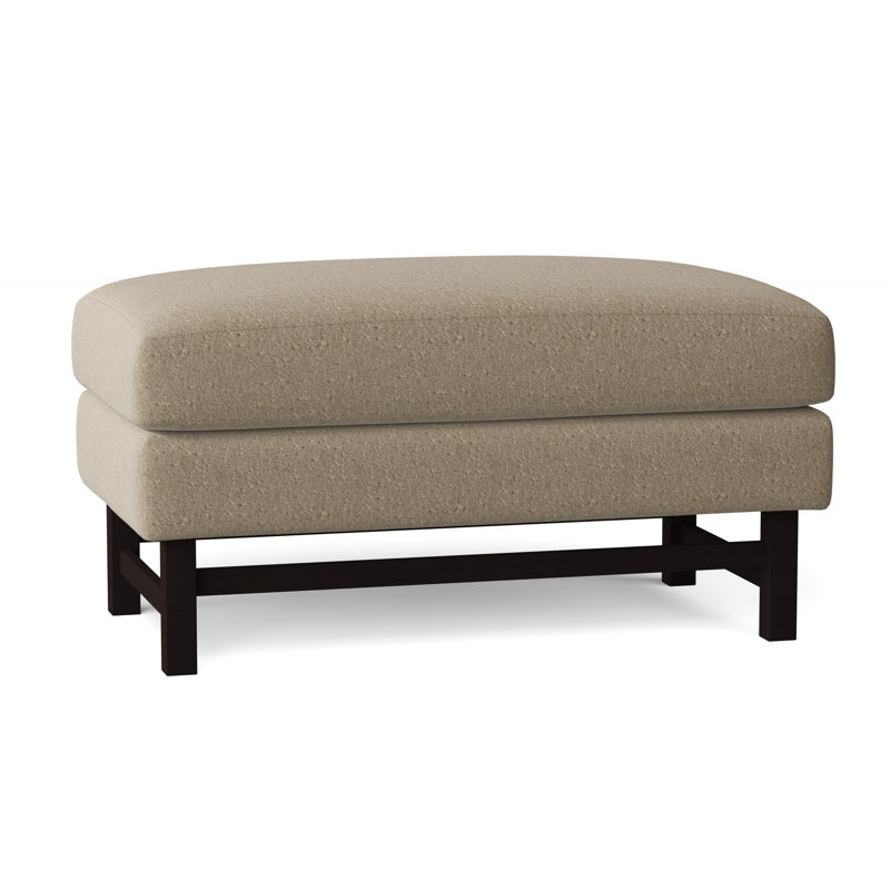 Repose-pieds rectangulaire 36 "Edward, Vintage Ebony, Venice Linen