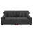 2 - Piece Upholstered Gray Corduroy Modular Sectional Sofa with Pillow Back and Solid Wood Legs-185611608