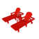 Ensemble de chaises longues inclinables 77,6 po avec table Juengel