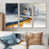 Toile naturelle avec cadre flottant