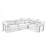 116" Oversized Modular Floor Couch Sofa Bed-1510687652