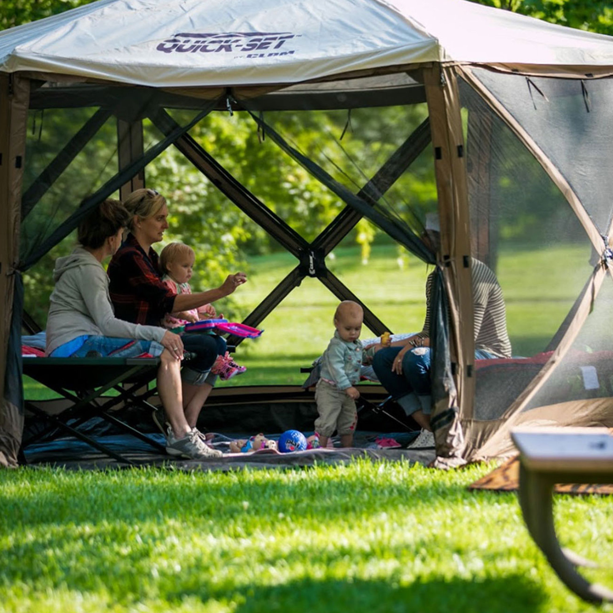 https://assets.wfcdn.com/im/60278609/compr-r85/2430/243009317/clam-quick-set-escape-sky-camper-115-ft-portable-outdoor-canopy-shelter-brown.jpg