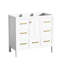 Bathroom Vanity 36'', Solid Wood, , 5 Drawers, Soft Closing, White Storage Cabinet Storage, Wood & 36''-1252675426